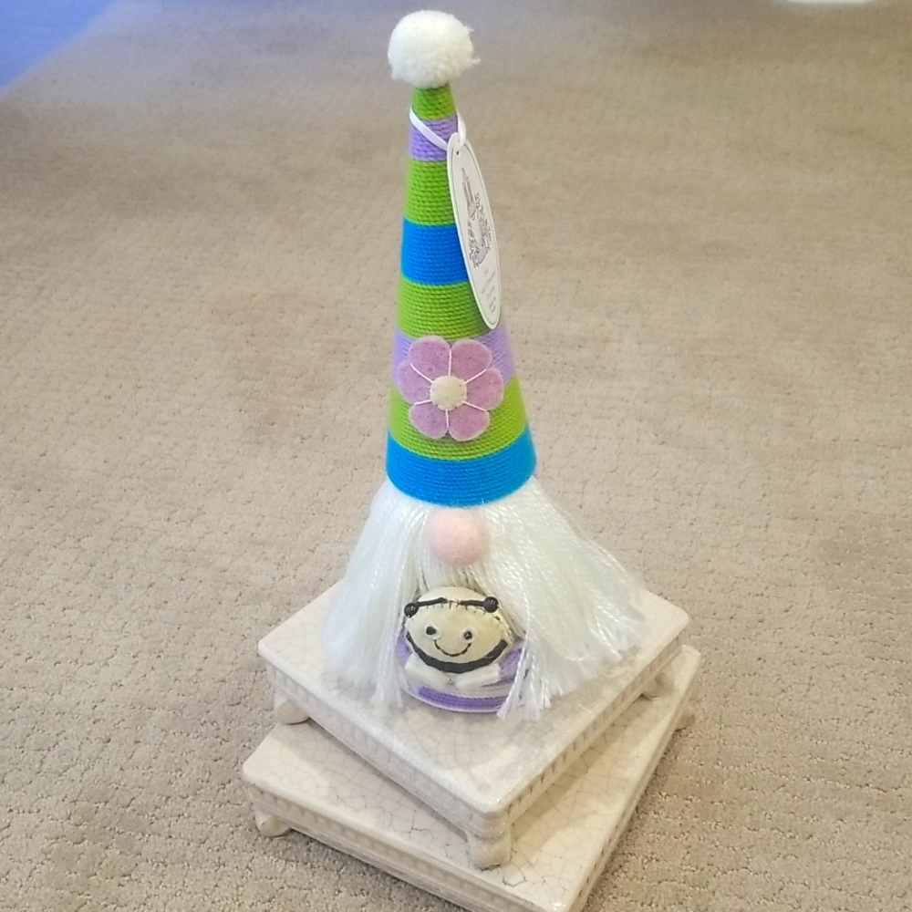 Decorative Gnome with Bee